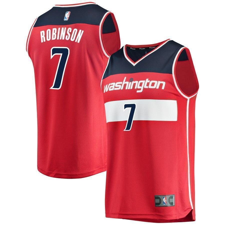 7-Devin Robinson Washington Wizards Team Color Player Jersey Red - Icon Edition