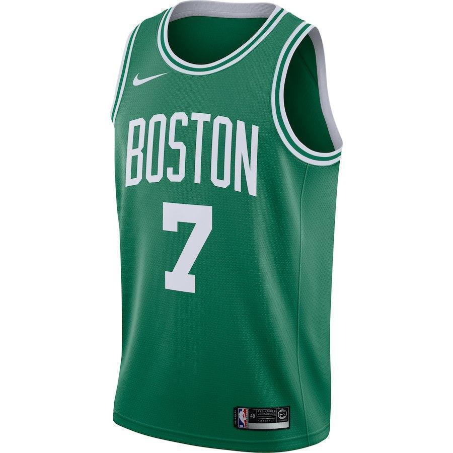 7-Jaylen Brown Boston Celtics Swingman Jersey Green - Icon Edition