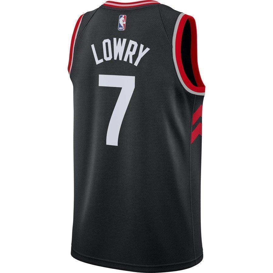 7-Kyle Lowry Toronto Raptors Swingman Jersey - Statement Edition – Black