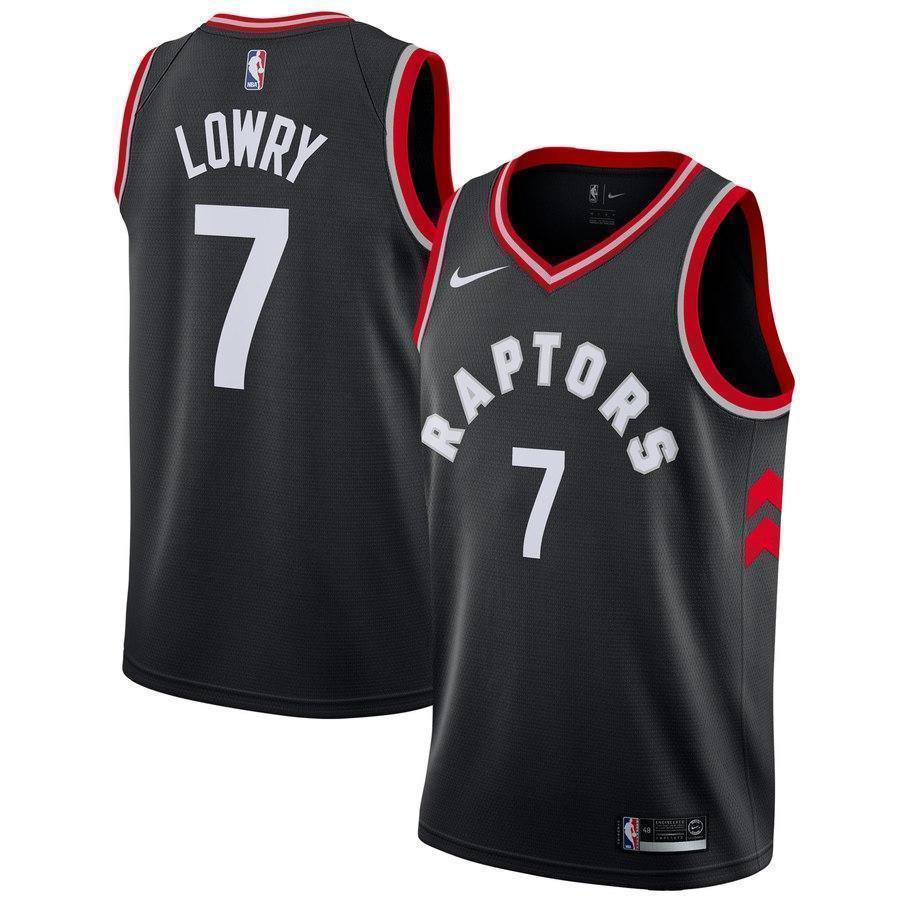 7-Kyle Lowry Toronto Raptors Swingman Jersey - Statement Edition – Black