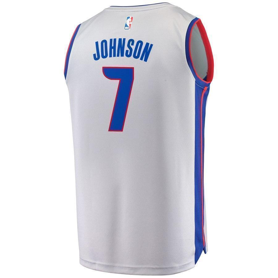 7-Stanley Johnson Detroit Pistons  Jersey Gray - Statement Edition