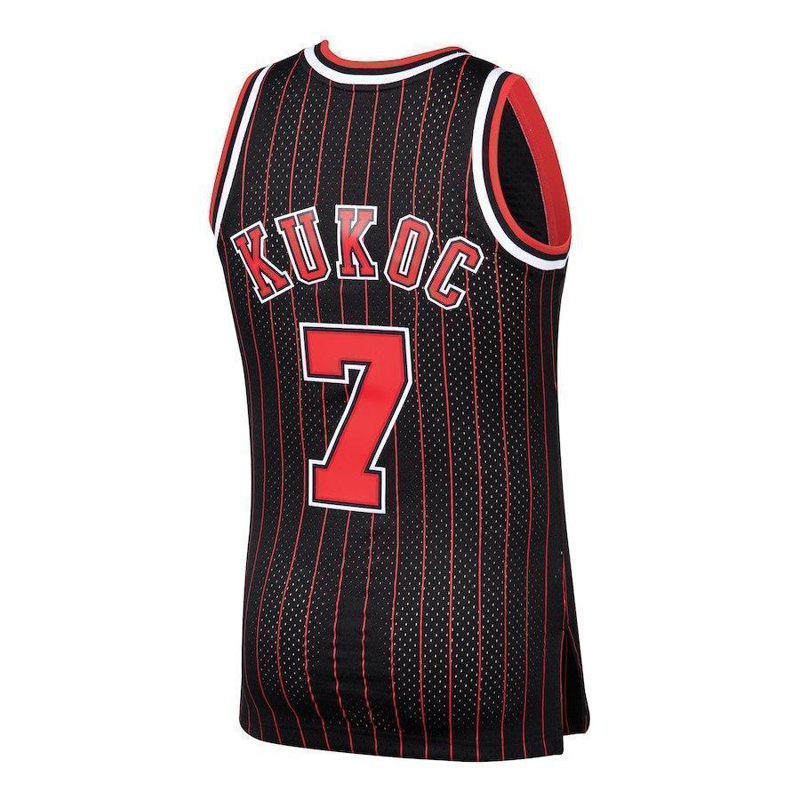 7-Toni Kukoc Chicago Bulls  Hardwood Classics Swingman Jersey – Black
