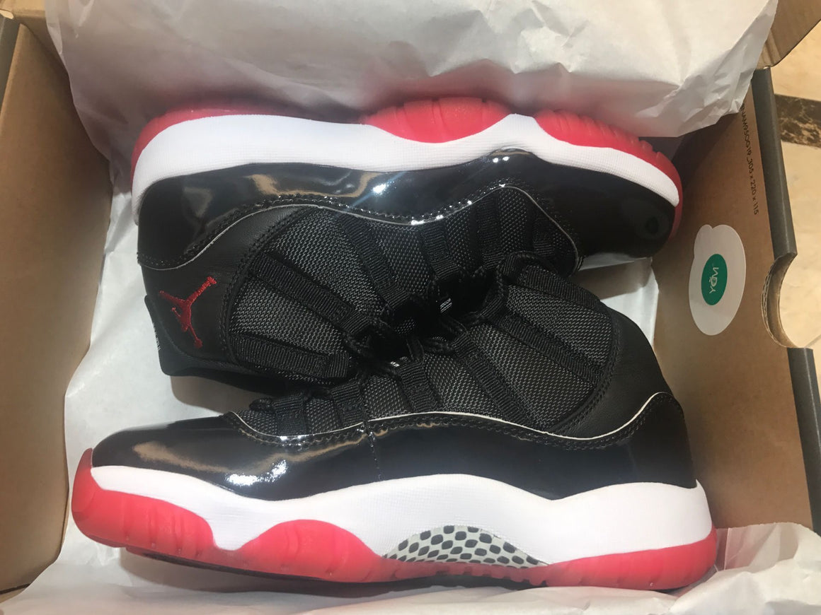 Nike Air Jordan11 New Black and Red Women's Shoes