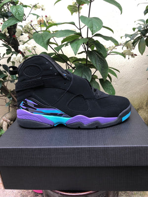 Nike AIR Jordan 8 Men's Sneakers Black Purple