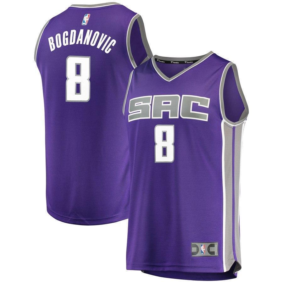 8-Bogdan Bogdanovic Sacramento Kings  Jersey - Purple