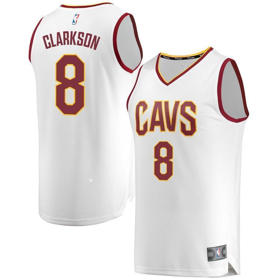 8-Jordan Clarkson Cleveland Cavaliers  Jersey White - Association Edition