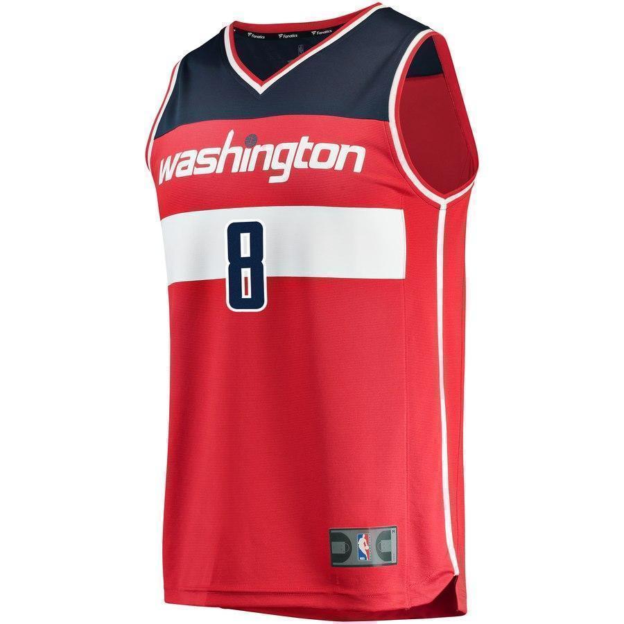 8-Tim Frazier Washington Wizards  Team Color Player Jersey Red - Icon Edition