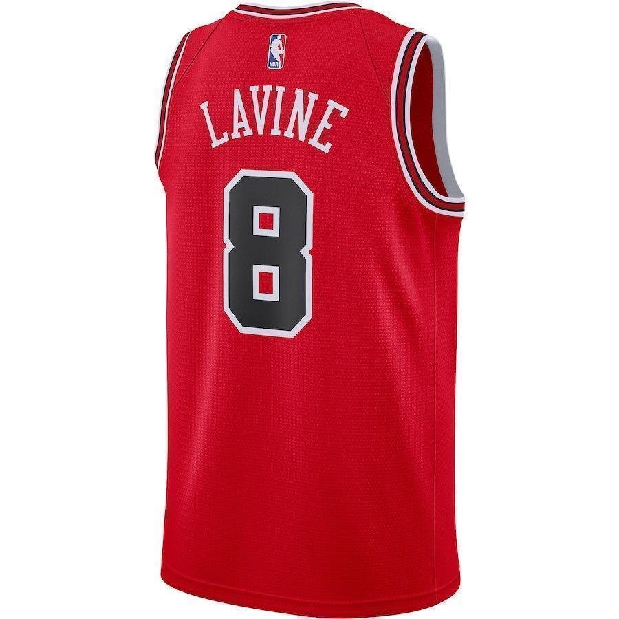 8-Zach LaVine Chicago Bulls  Swingman Jersey - Icon Edition – Red