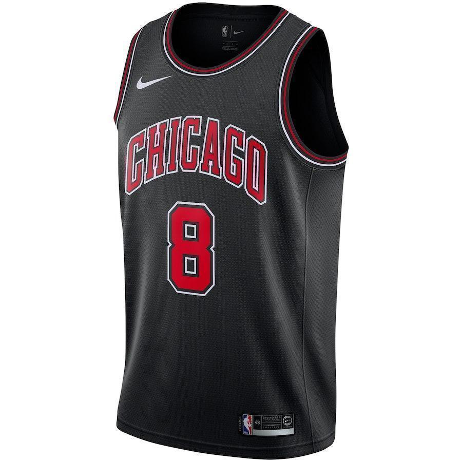 8-Zach LaVine Chicago Bulls  Swingman Jersey - Statement Edition – Black