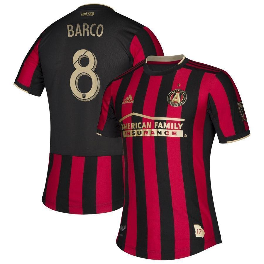 8Ezequiel Barco Atlanta United FC 219 Star and Stripes Player Jersey – Red
