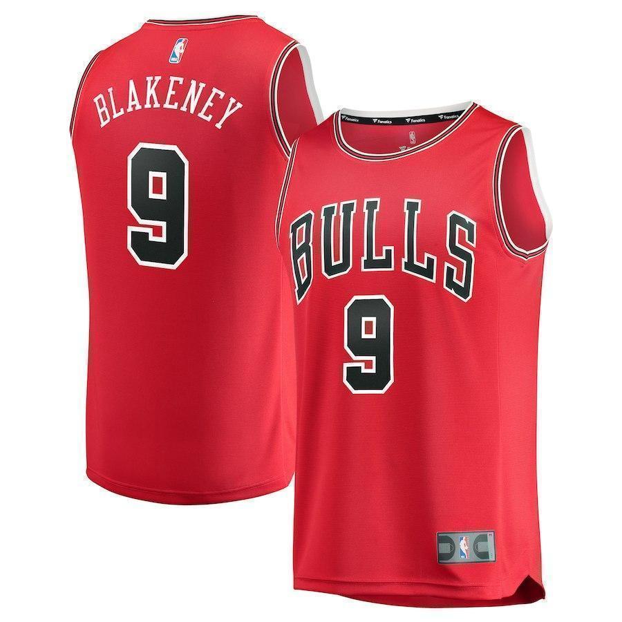 9-Antonio Blakeney Chicago Bulls  Jersey Red - Icon Edition
