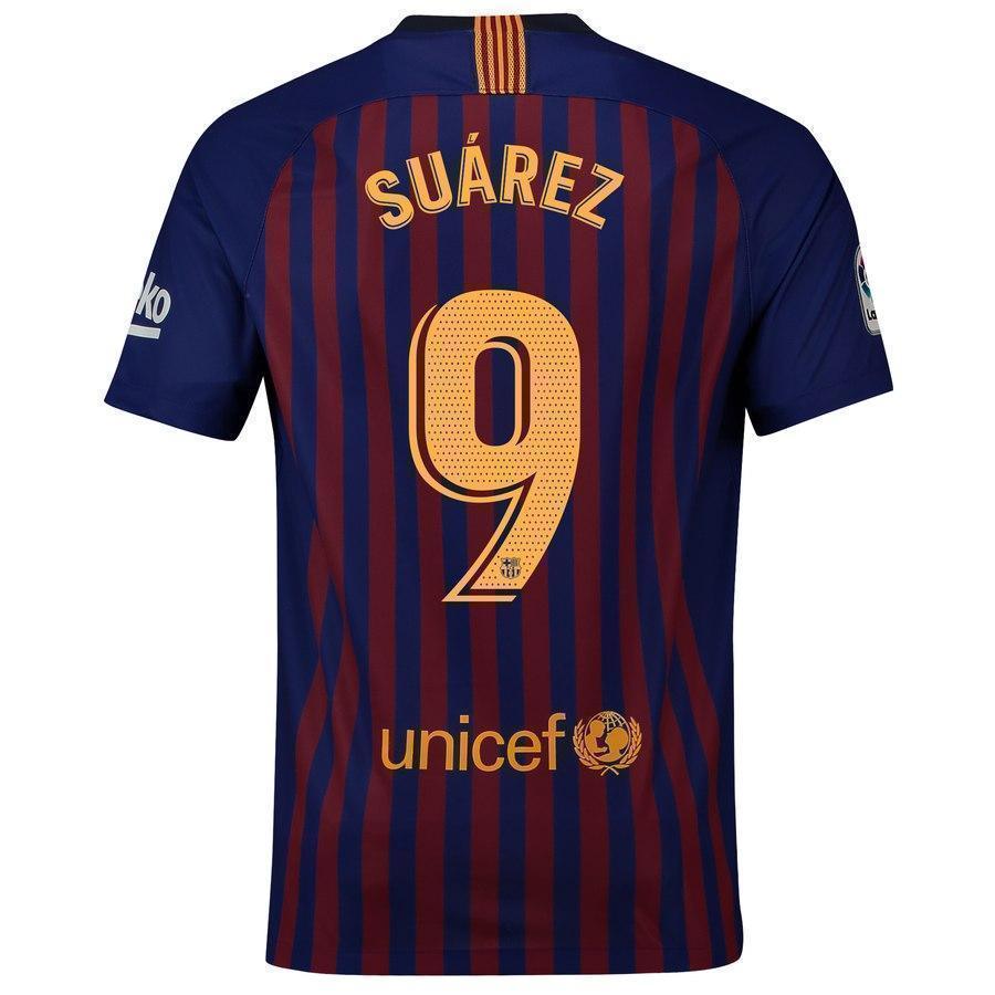 9-Luis Suárez Barcelona Home Soccer Jersey 2018-19– Blue