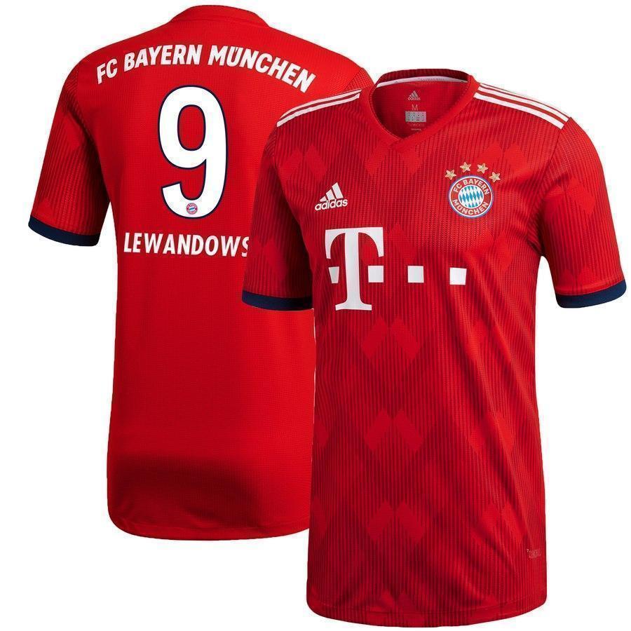 9-Robert Lewandowski Bayern Munich Home Soccer Jersey 2018-19 – Red