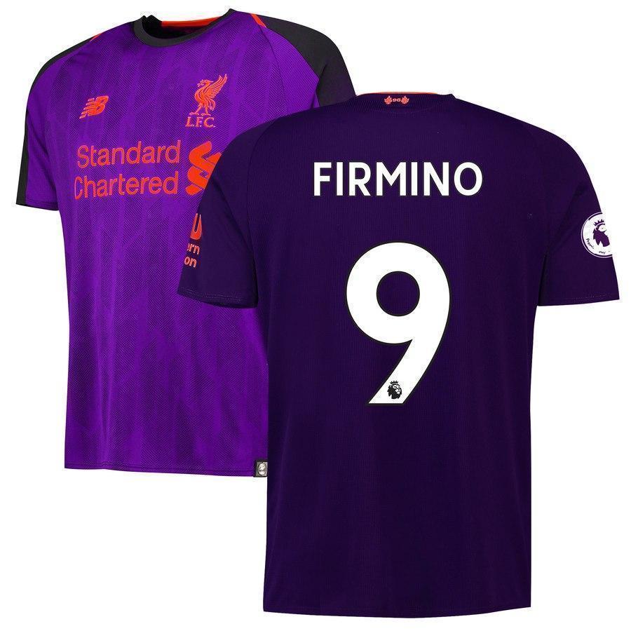 Liverpool 9-Roberto Firmino New Balance Away Soccer Jersey 2018-2019 – Purple