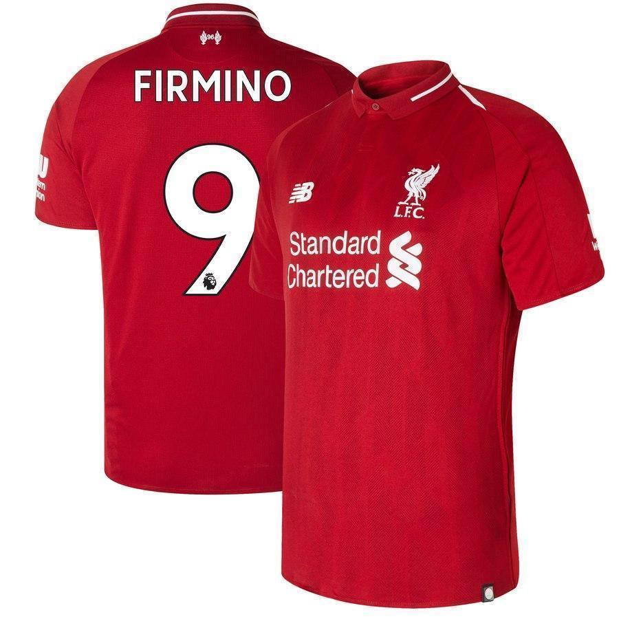 9-Roberto Firmino Liverpool New Balance Home Soccer Jersey 2018-19 – Red