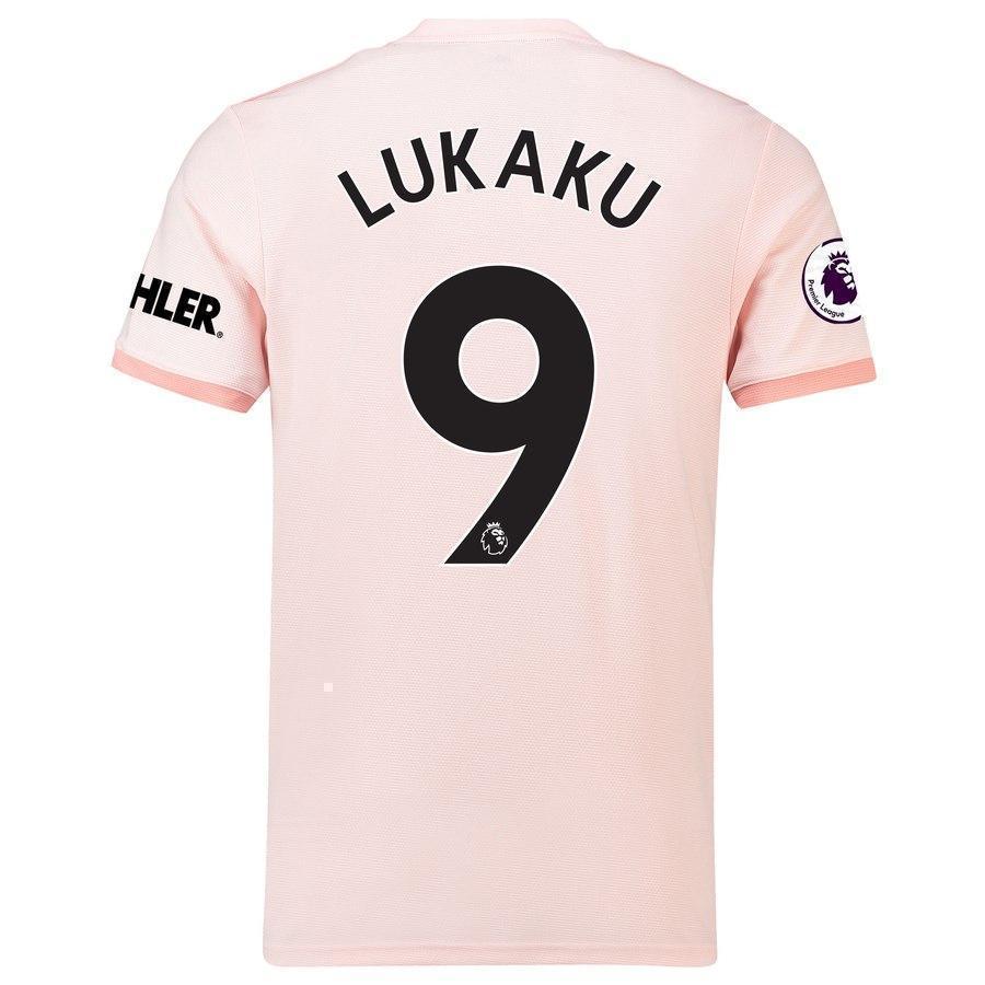 Manchester United 9-Romelu Lukaku Away Soccer Jersey 2018-19 – Coral