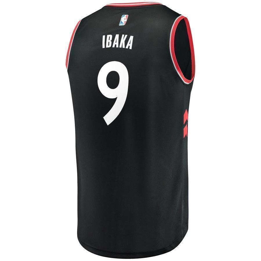 9-Serge Ibaka Toronto Raptors Jersey Black - Statement Edition