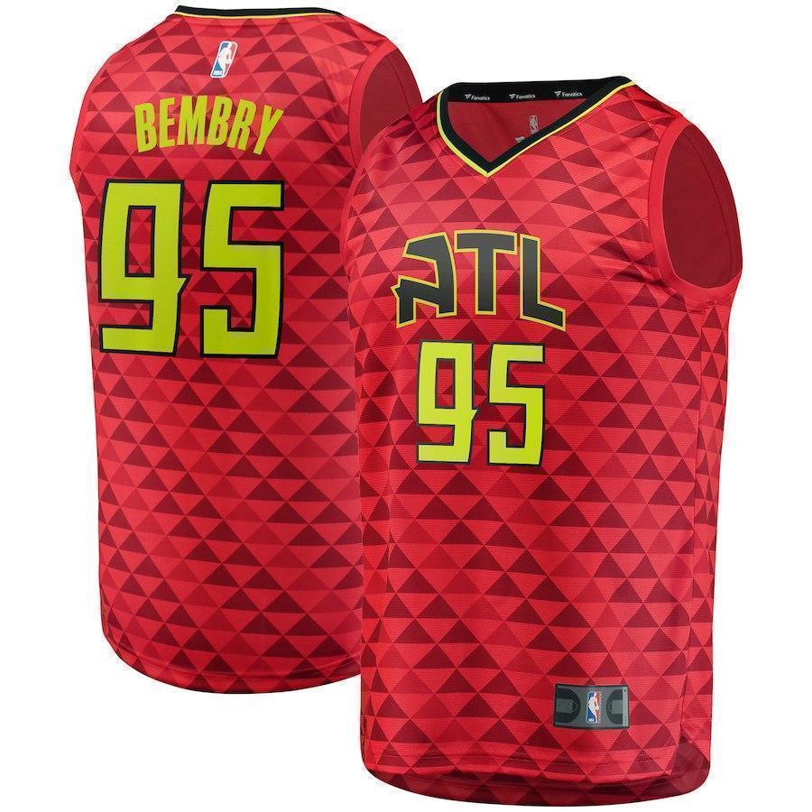 95-DeAndre Bembry Atlanta Hawks Jersey Red - Statement Edition