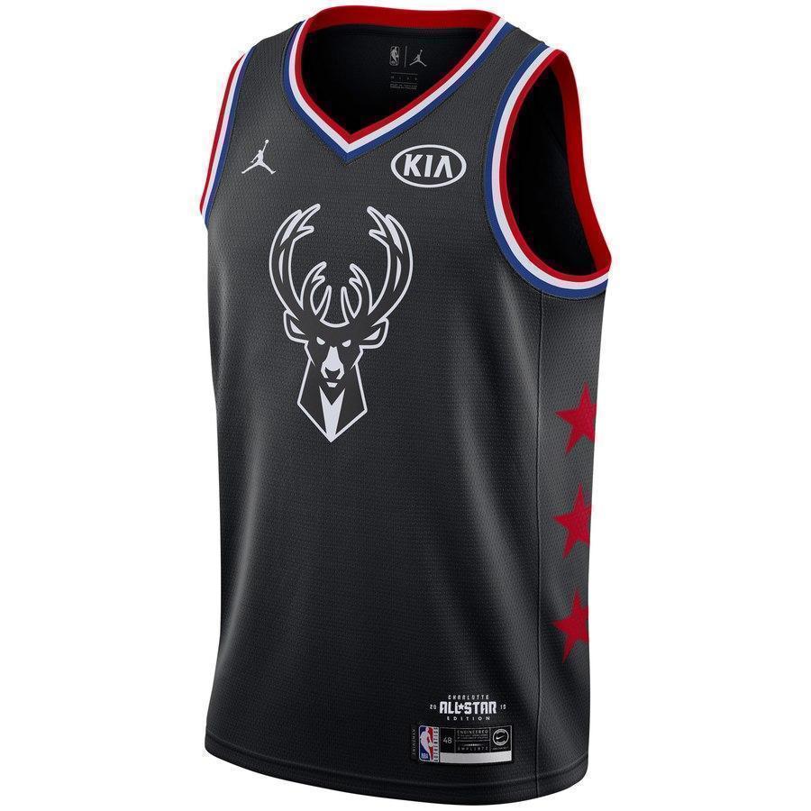 Giannis Antetokounmpo Milwaukee Bucks Jordan Brand 2019 NBA All-Star Game Finished Swingman Jersey – Black