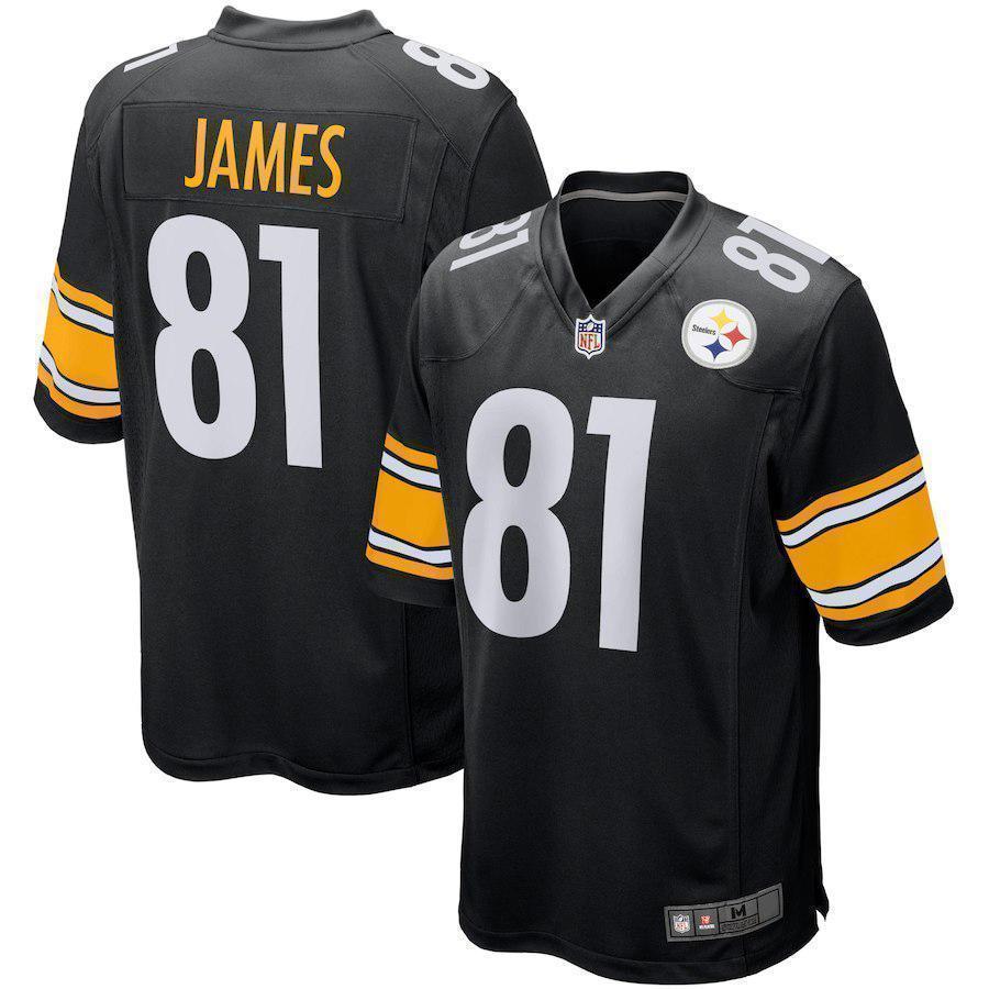 Men's Pittsburgh Steelers Jesse James Black American football jersey