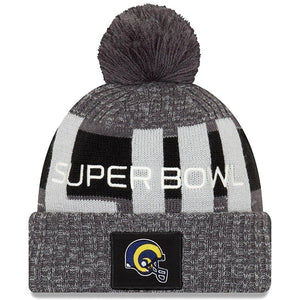 Los Angeles Rams New Era Heather Gray Super Bowl LIII Bound Marled Knit Hat