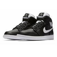 Men's Mid Jordan 1 Basketball Shoes - Black