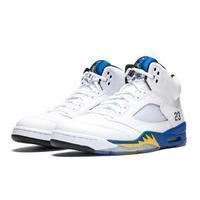 Men's Jordan 5 Retro Laney Basketball Shoes - White