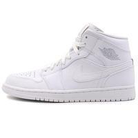 Men's Mid Jordan 1 Basketball Shoes - White