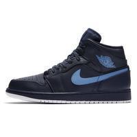 Men's Jordan 1 Mid Basketball Shoes - Black Blue