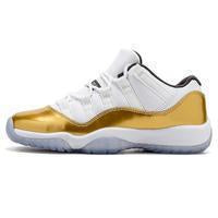 Men's Jordan 11 Retro Low Basketball Shoes - Gold