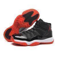 Men's Jordan Bred 11 Basketball Shoes - Black