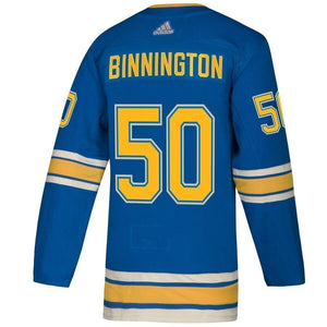 Jordan Binnington St. Louis Blues adidas 2019 Stanley Cup Champions Alternate Player Jersey - Blue