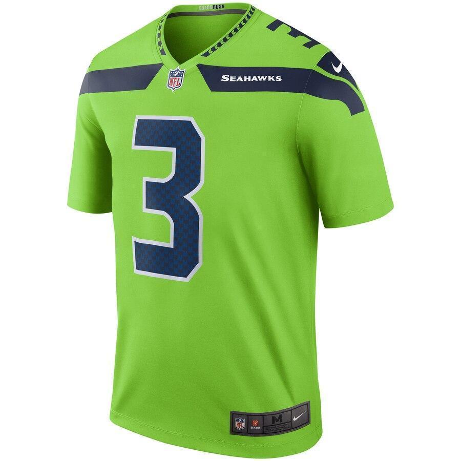 Russell Wilson Seattle Seahawks Nike Color Rush Legend Jersey - Neon Green