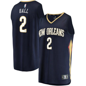 Lonzo Ball New Orleans Pelicans Fanatics Branded Fast Break Replica Jersey Navy - Icon Edition