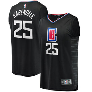 Mfiondu Kabengele LA Clippers Fanatics Branded Fast Break Replica Jersey Black - Statement Edition