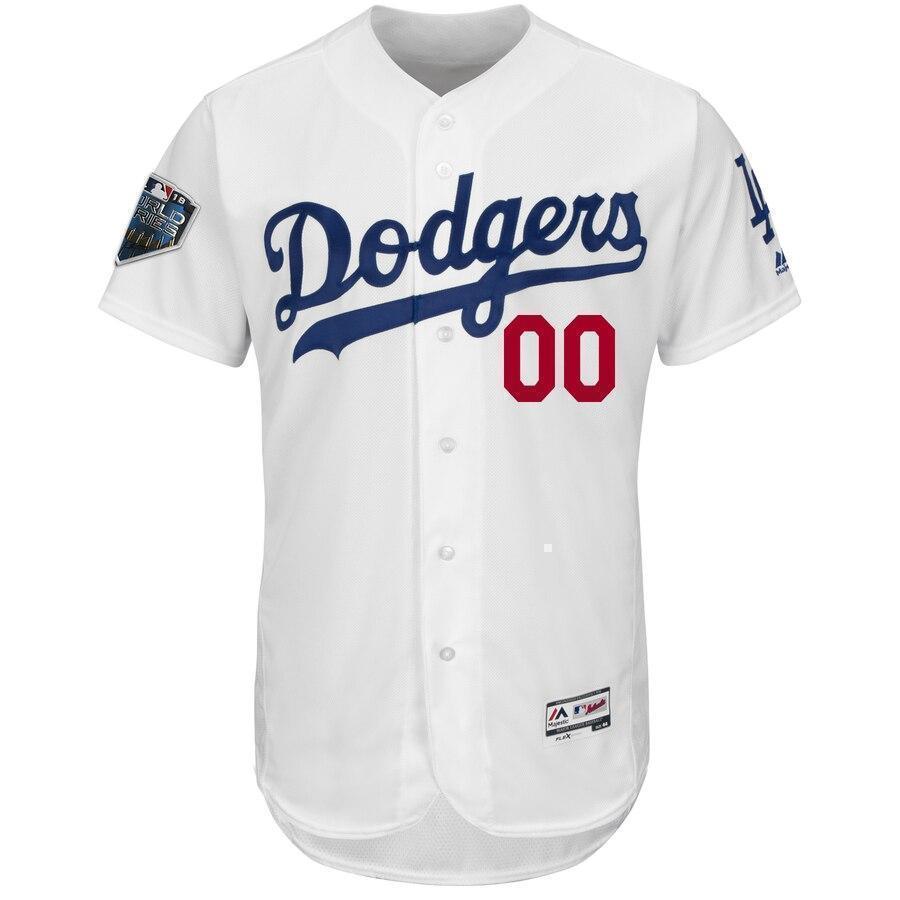 Los Angeles Dodgers  Flex Base Custom Jersey – White