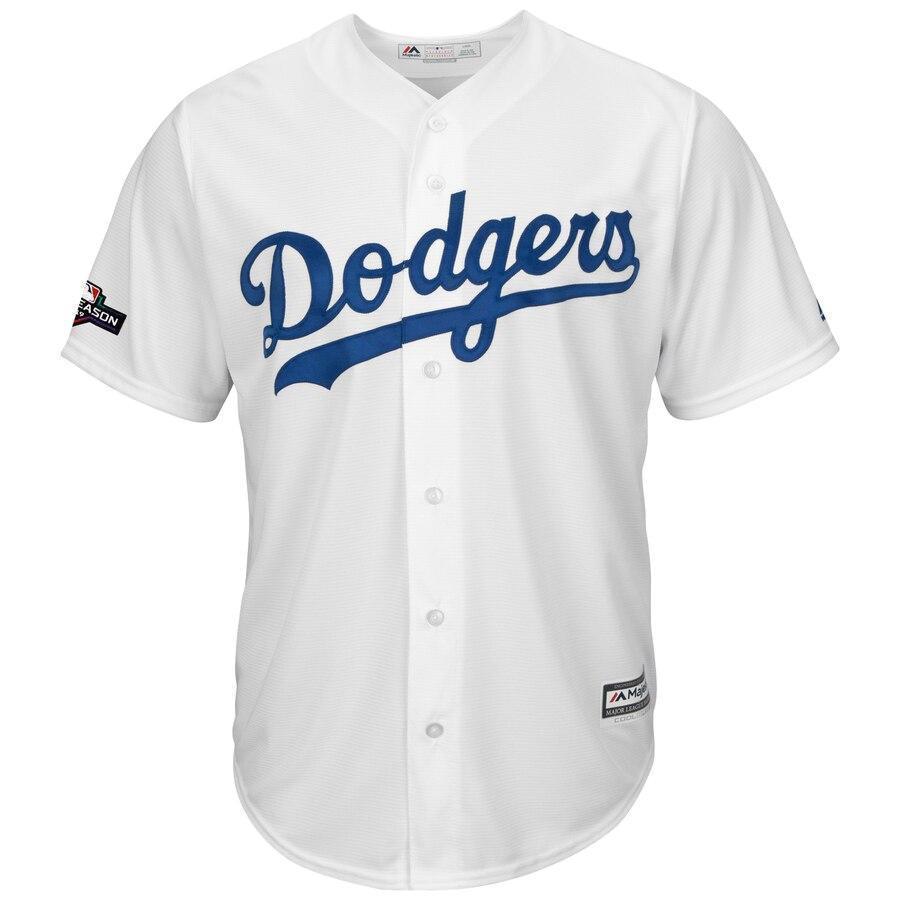 Los Angeles Dodgers Majestic 2019 Postseason Home Official Cool Base Team Jersey - White