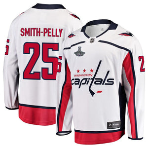 Devante Smith-Pelly Washington Capitals Fanatics Branded 2018 Stanley Cup Champions Away Breakaway Player Jersey - White