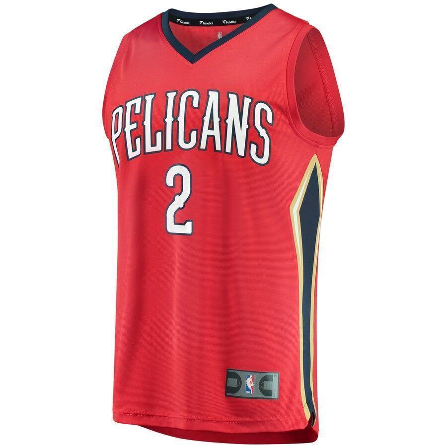 Lonzo Ball New Orleans Pelicans Fanatics Branded Fast Break Jersey Red - Statement Edition