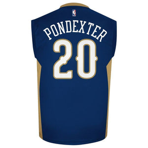 Mens New Orleans Pelicans Quincy Pondexter adidas Navy Blue Road Jersey