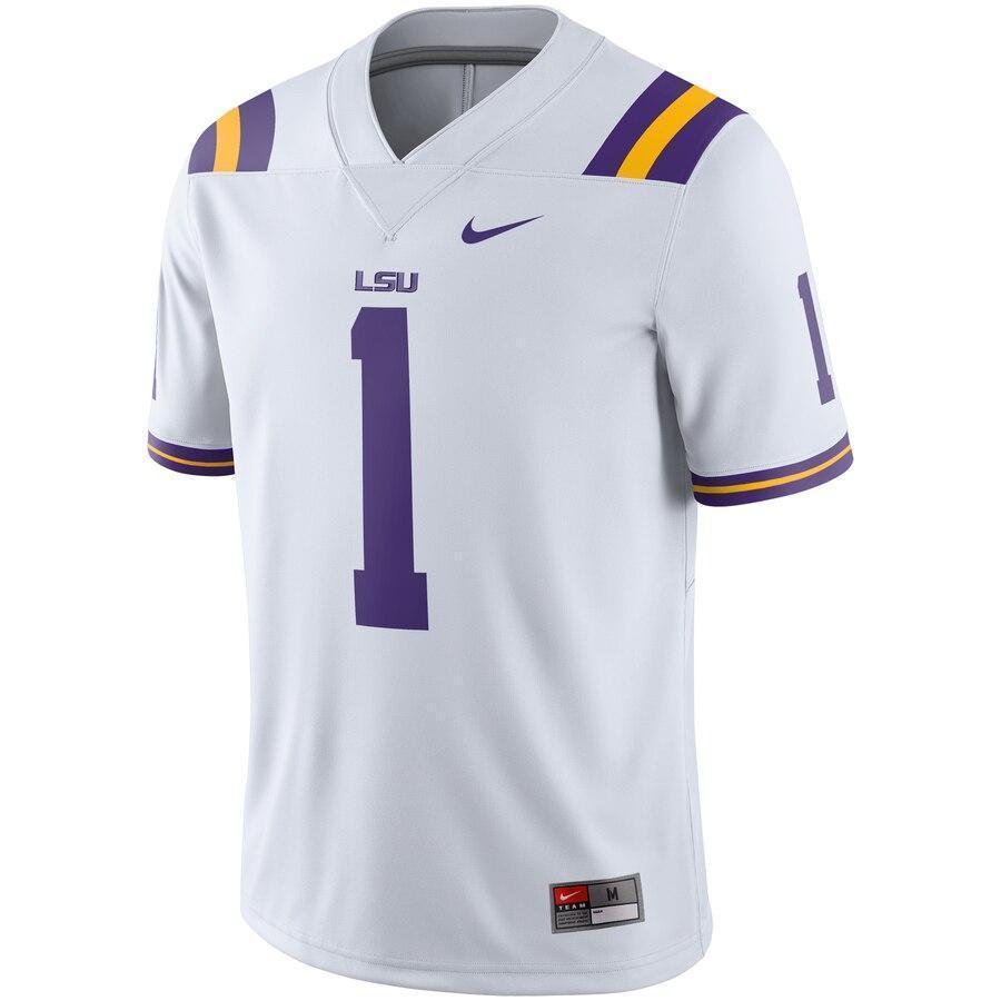 LSU Tigers Nike Team Game Football Jersey - White
