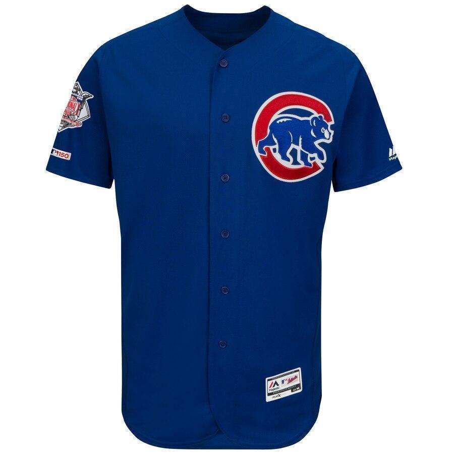 Kyle Schwarber Chicago Cubs Majestic Alternate Collection Flex Base Player Jersey - Royal/White