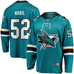 Lukas Radil San Jose Sharks Fanatics Branded Home Breakaway Player Jersey - Teal