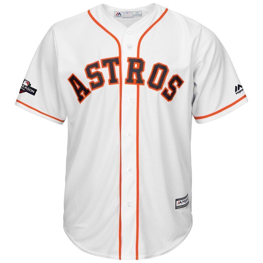 Jose Altuve Houston Astros Majestic 2019 Postseason Official Cool Base Player Jersey - White