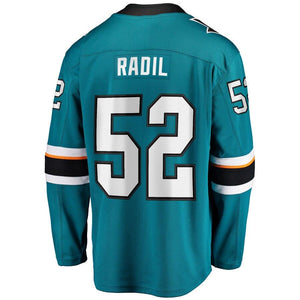 Lukas Radil San Jose Sharks Fanatics Branded Home Breakaway Player Jersey - Teal