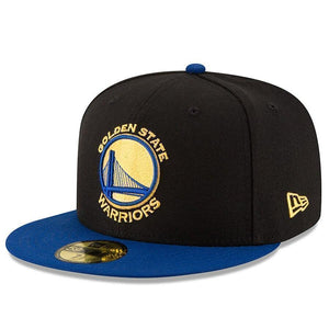 Golden State Warriors New Era 2019 NBA Finals Bound Side Patch Two-Tone 59FIFTY Fitted Hat - Black/Royal