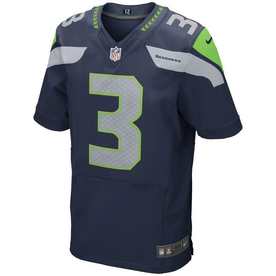 Russell Wilson Seattle Seahawks Nike Elite Jersey - College Navy
