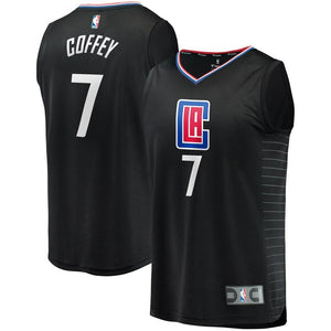 Amir Coffey LA Clippers Fanatics Branded Fast Break Replica Player Jersey Black - Statement Edition