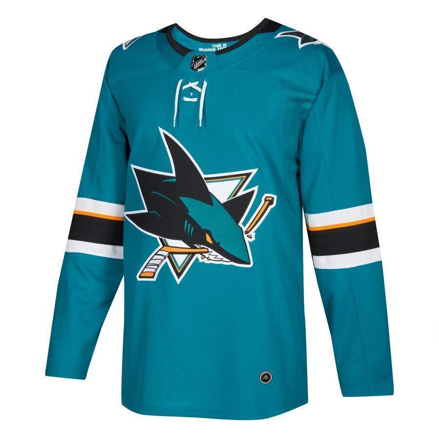 San Jose Sharks adidas Home Blank Jersey - Teal