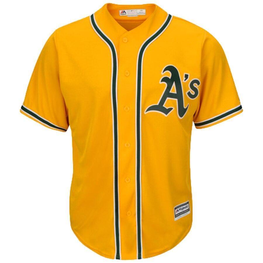 Oakland Athletics Majestic Official Cool Base Team Jersey - Gold